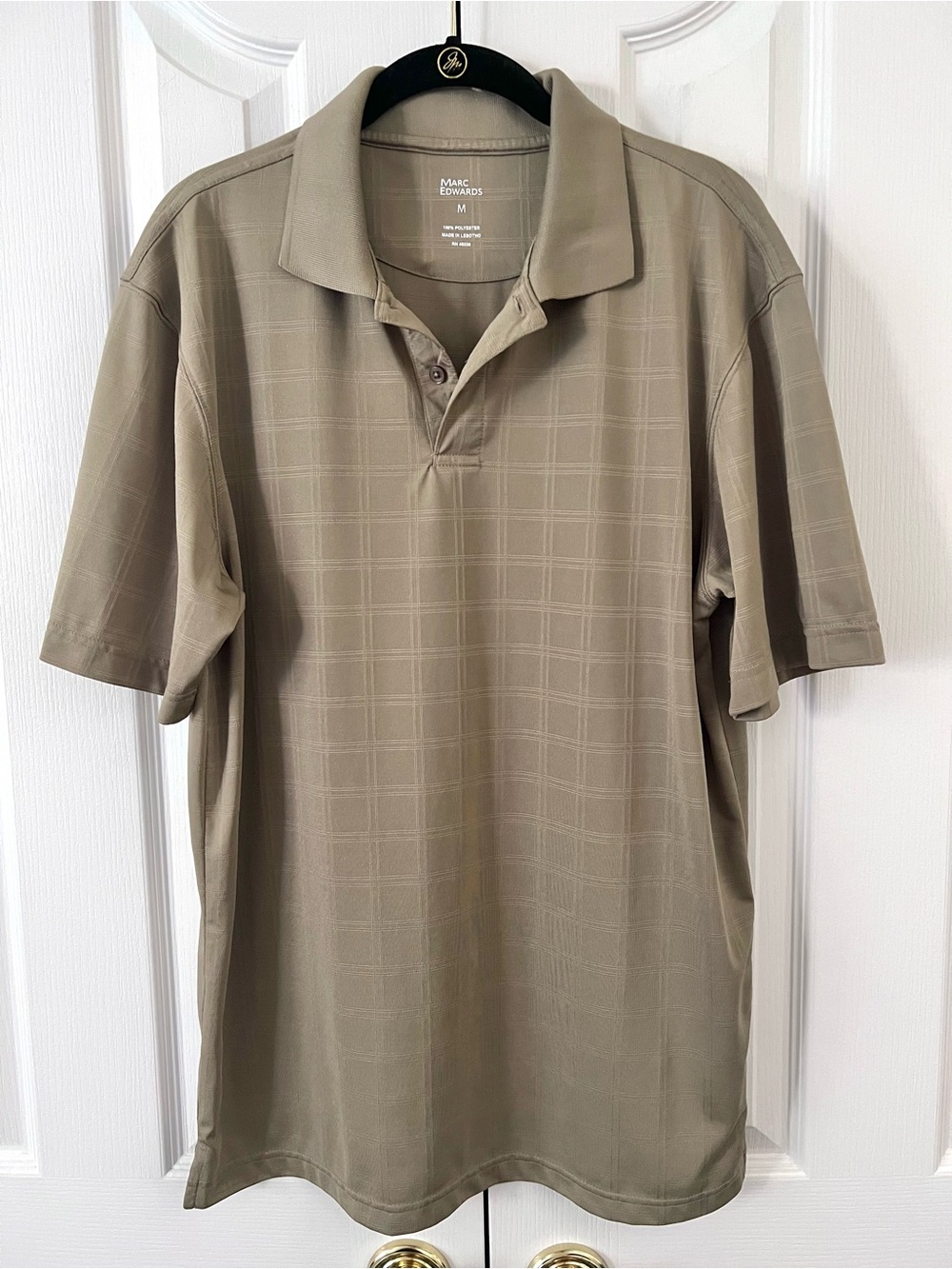 Men's Short-Sleeve Polo Shirt in Taupe (M) Excellent Condition